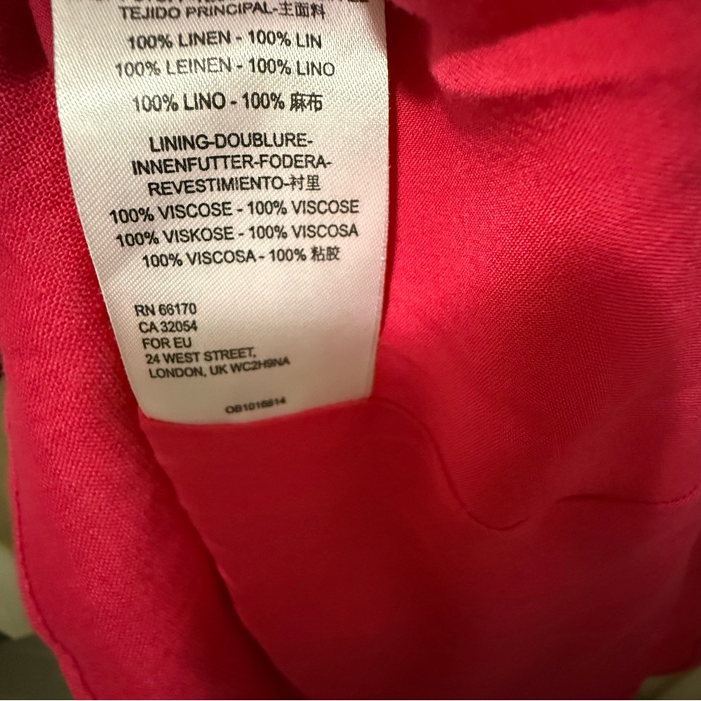 Anthropologie Maeve Melbourne Linen Summer Swing Dress Pink - Picture 6 of 6